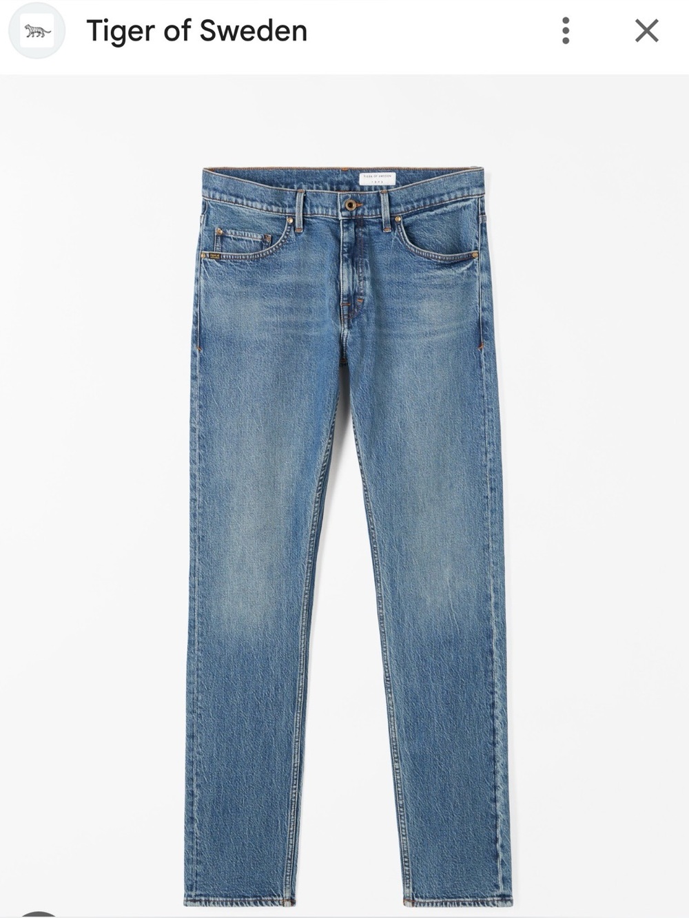 Tiger of Sweden Pistolero Straight Blue jeans Sz 31 waist 30 length